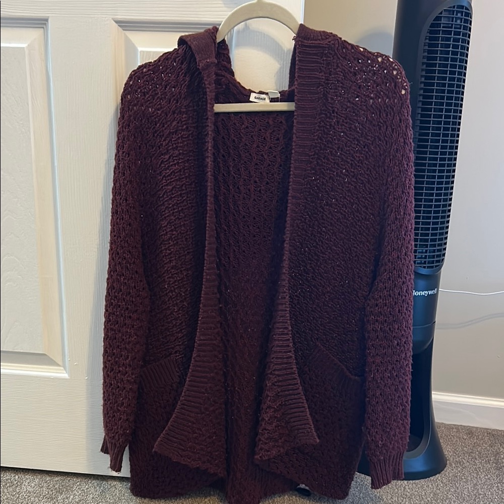 Garage — Maroon Cardigan Sweater